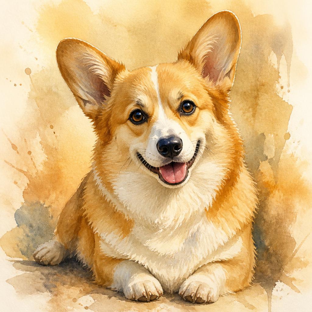 Watercolor portrait — Canines